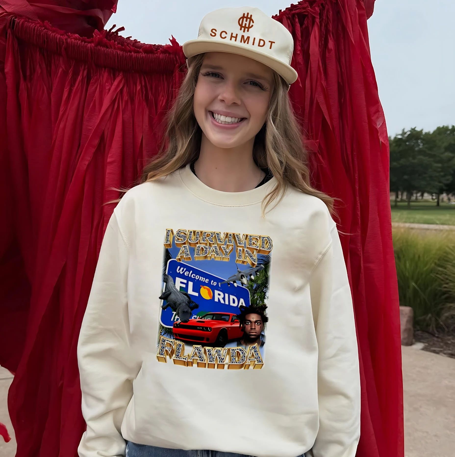 I survived a day in Flawda Florida photo frame shirt
