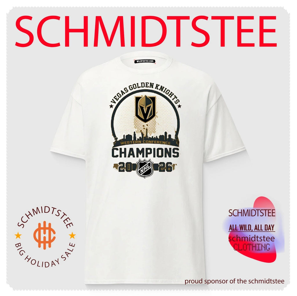 Vegas Golden Knights 2026 Western Conference Champions city skyline shirt