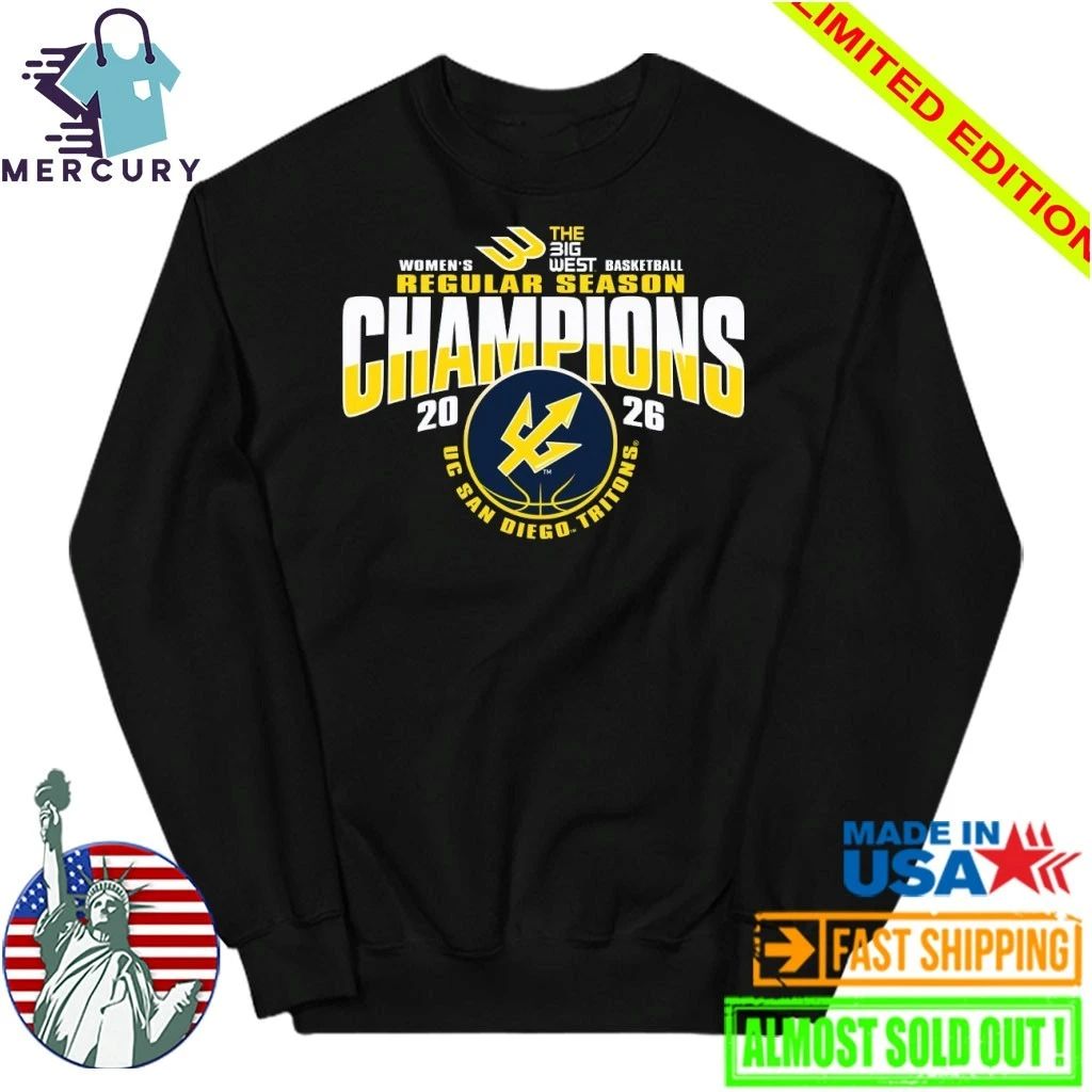 UC San Diego Tritons Women’s Basketball 2026 Big West Regular Season Champions Shirt