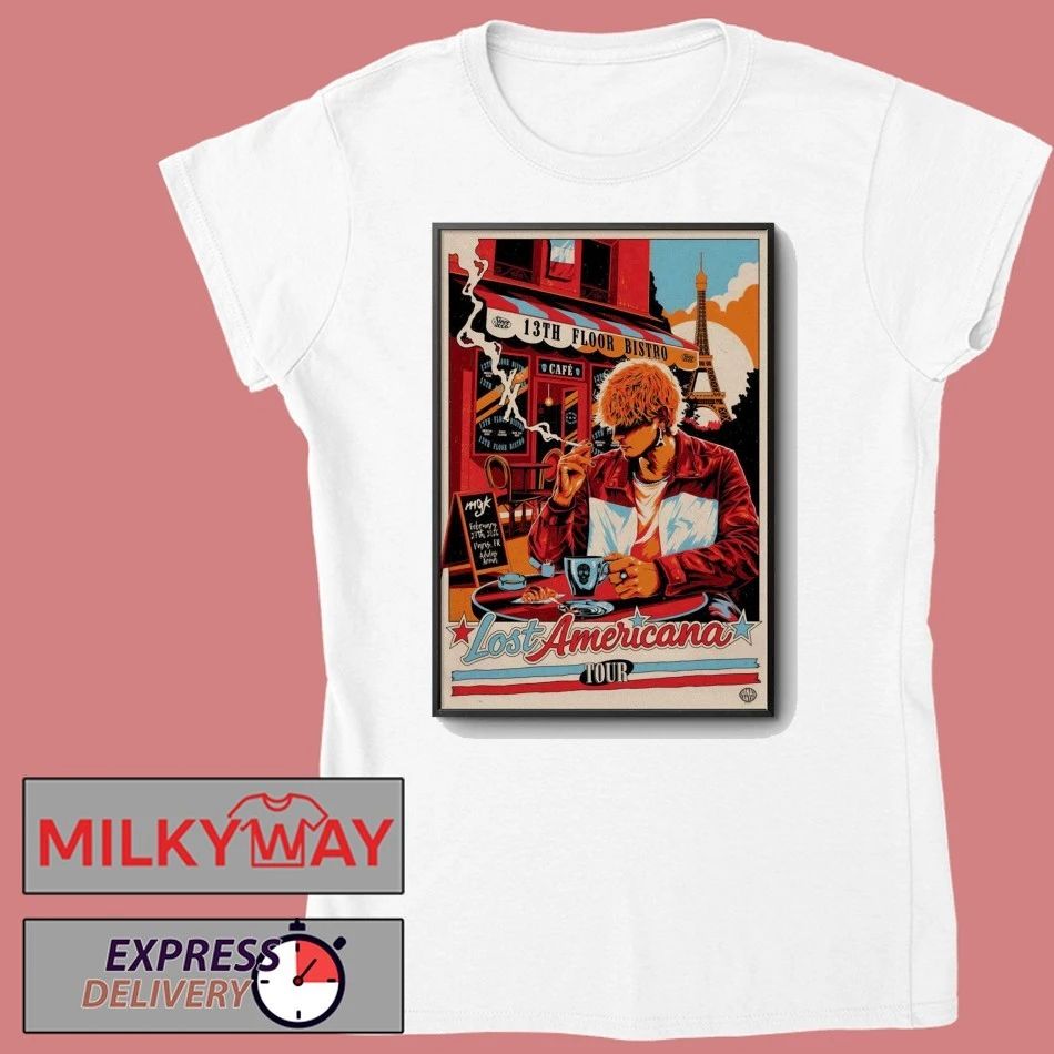 Machine Gun Kelly Paris Feb 27 2026 Lost Americana Tour Poster shirt