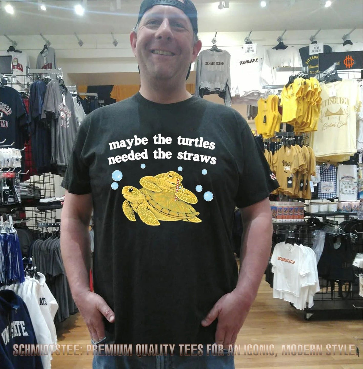 Maybe the turtles needed the straws illustration shirt
