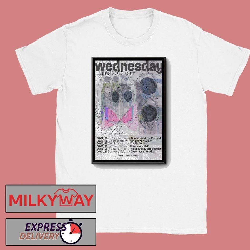 Wednesday Tour June 2026 Poster shirt