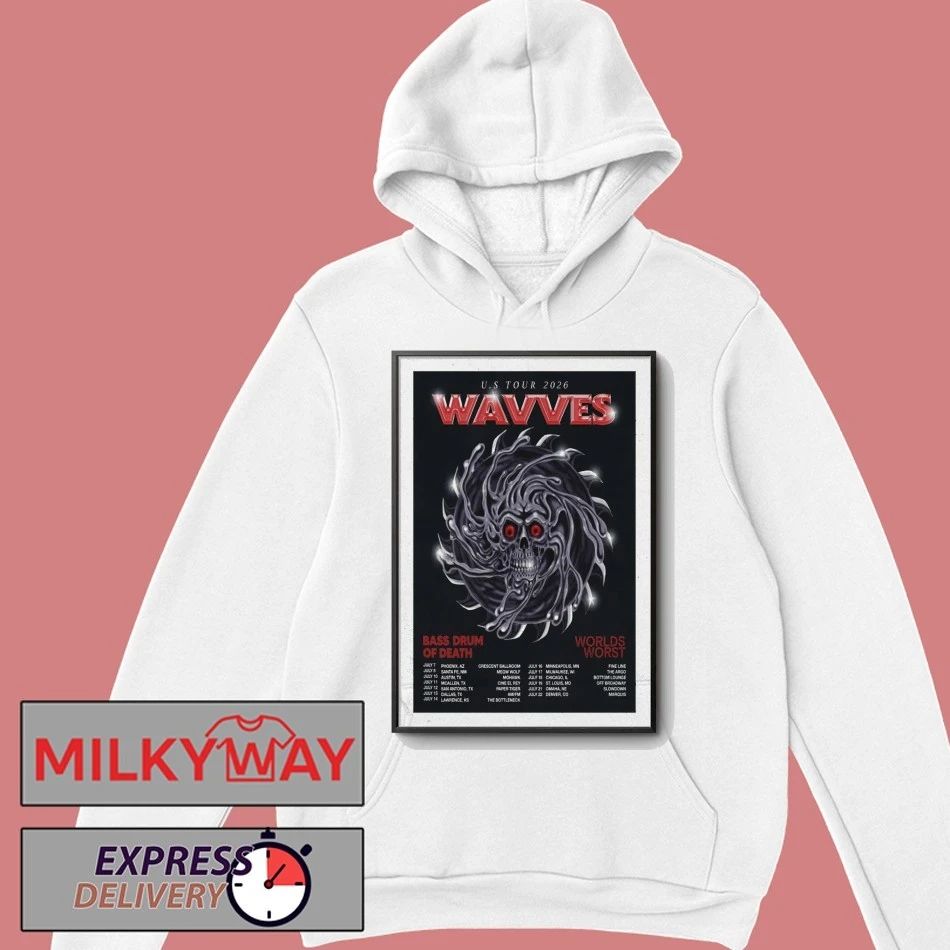 Poster Wavves USA Tour 2026 shirt