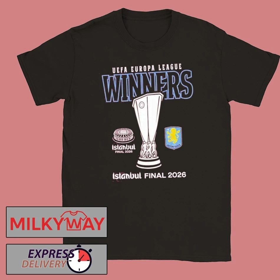 Aston Villa Istanbul 2026 UEL Final Winners T-Shirt