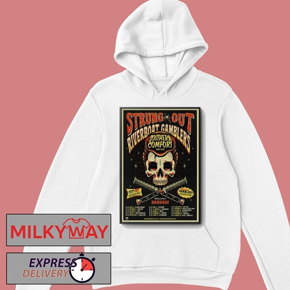 Poster Strung Out Riverboat Gamblers Southern Comfort Tour 2026 shirt