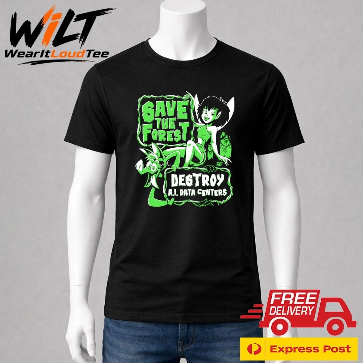 Save the Forest Destroy AI Data Centers Shirt