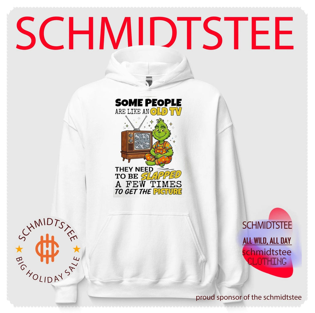 Some people are like an old TV they need to be slapped Grinch shirt