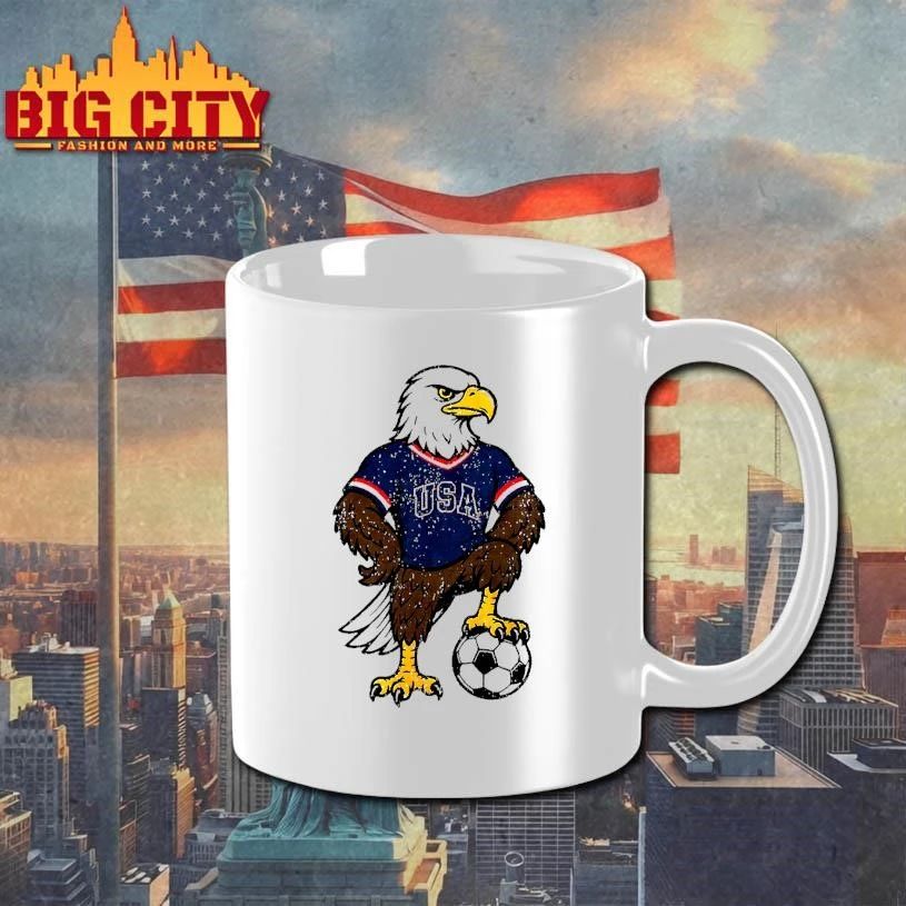 Soccer mascot Bald Eagle USA Team shirt