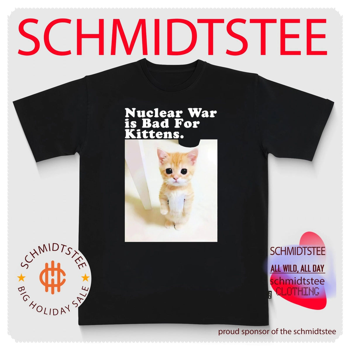 Cat nuclear war is bad for kittens shirt