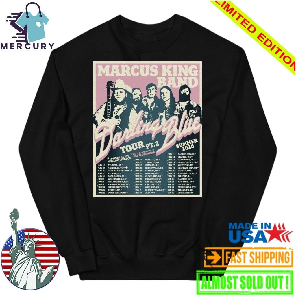 Marcus King Band 2026 Darling Blue Tour Summer Poster Shirt