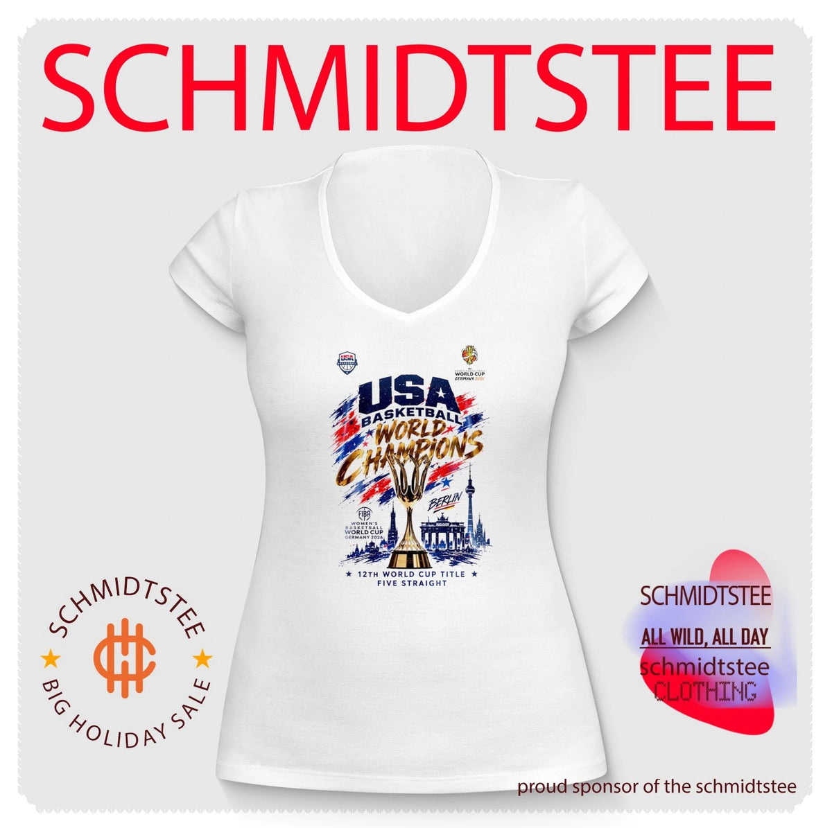 USA Women’s Basketball FIBA World Cup Champions 2026 12th World Cup Title Five Straight shirt
