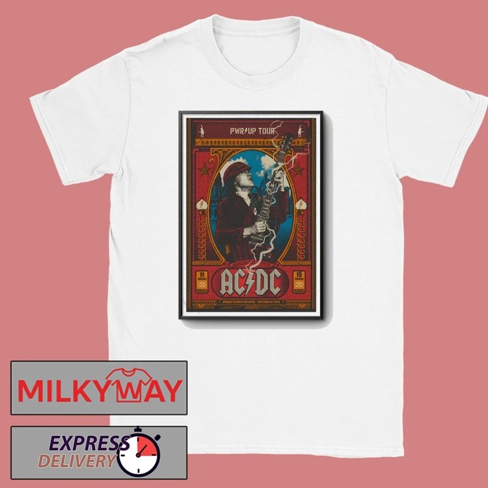 AC DC Event Santiago Chile On Mar 11 & 15 2026 Poster shirt