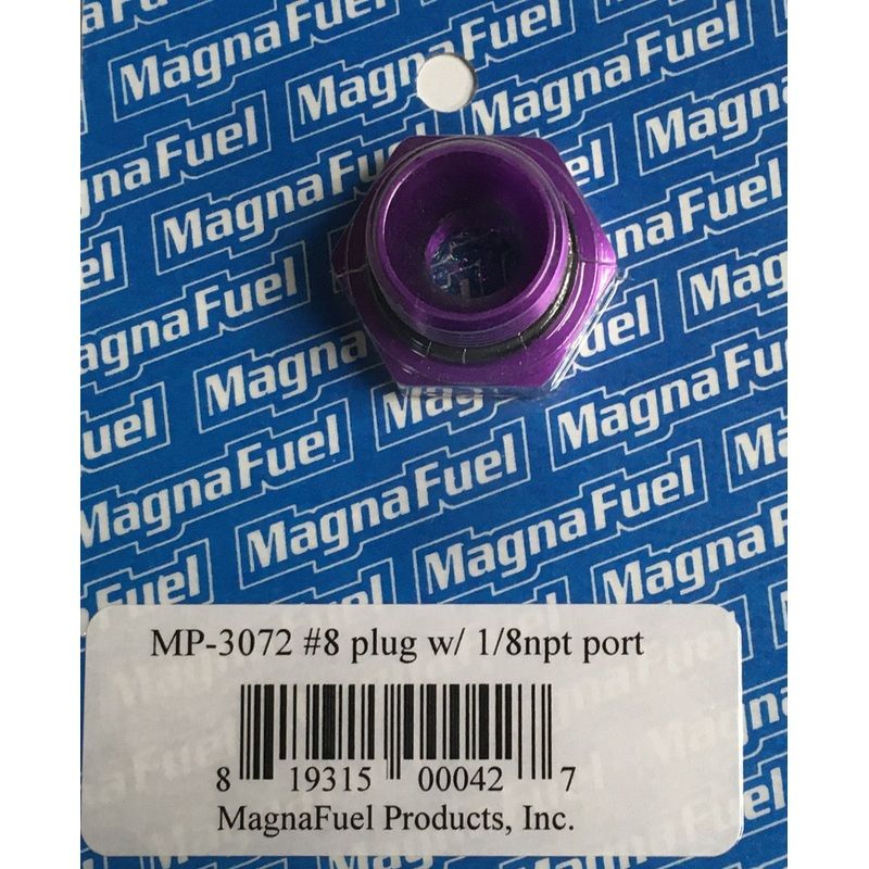 MagnaFuel MP-3072 Purple -8 Port Plug W/ 1/8 NPT Female Port