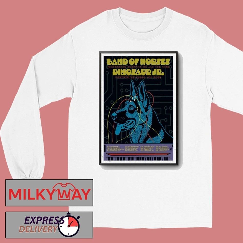 Dinosaur Jr. and Band of Horses Tour July 2026 Poster shirt
