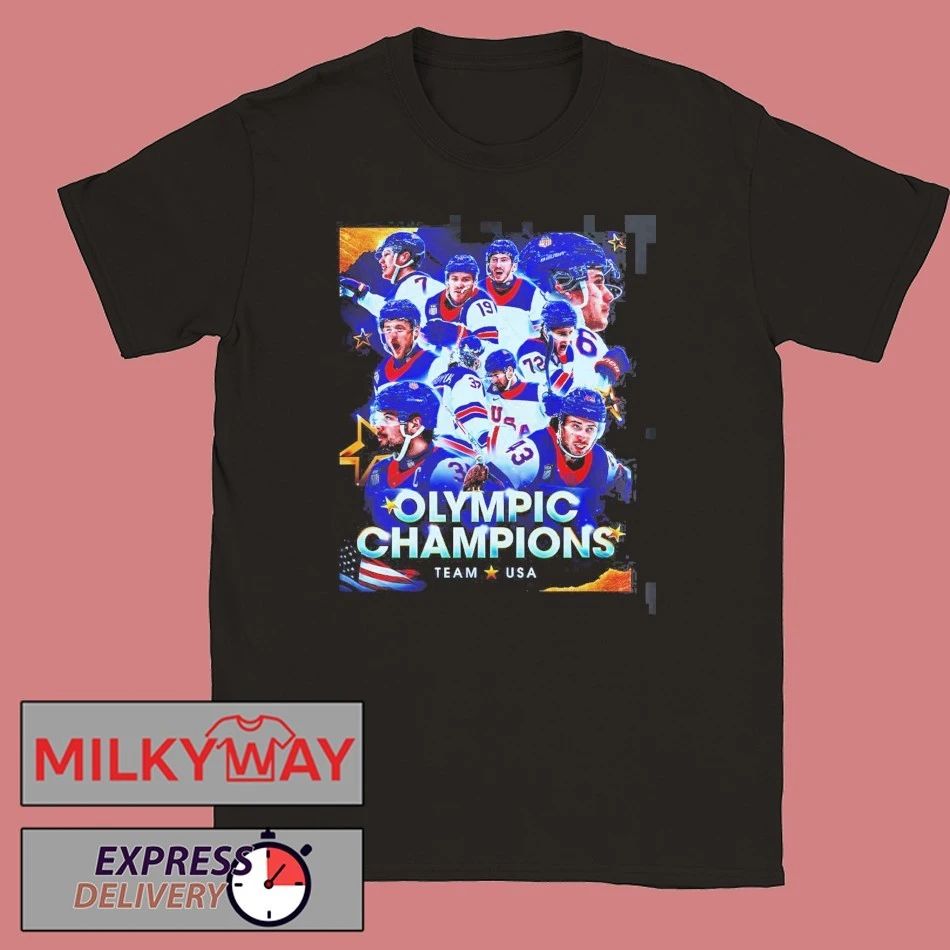 USA Men’s Olympic Hockey Team Winter Olympic Milano Cortina 2026 Gold Medal Champions T-Shirt
