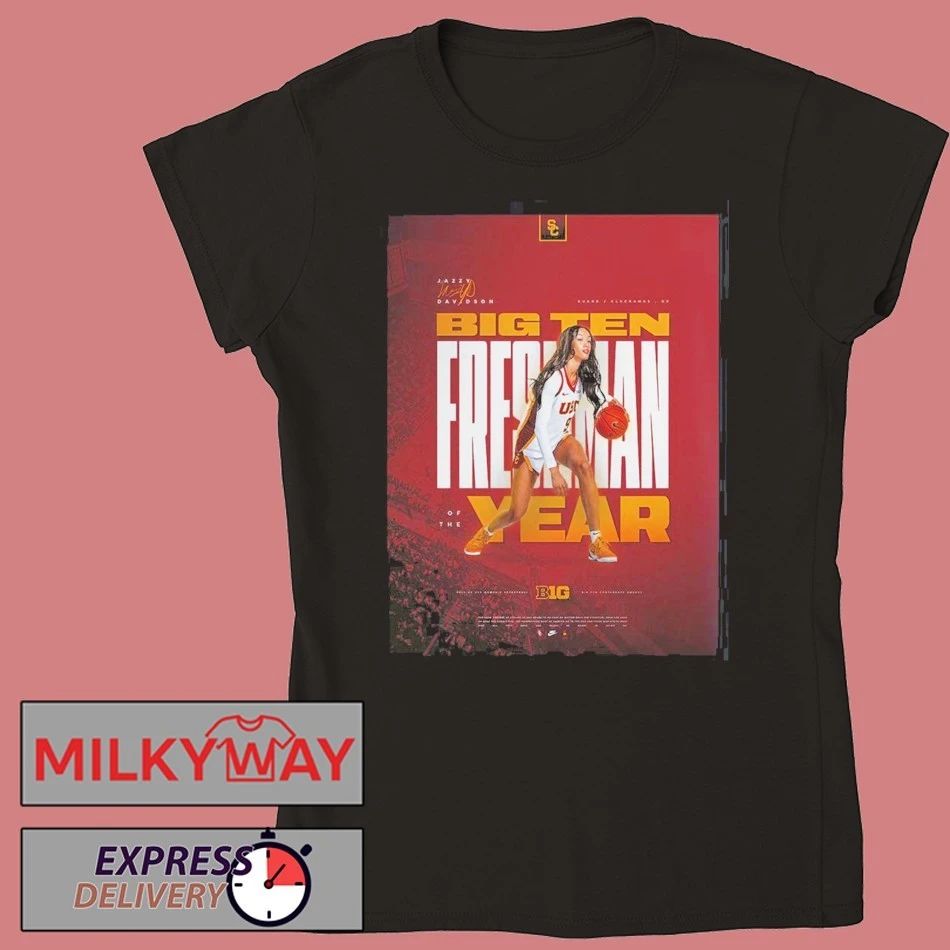 Jazzy Davidson USC Trojans Women’s Basketball Big 10 Freshman Of The Year T-Shirt