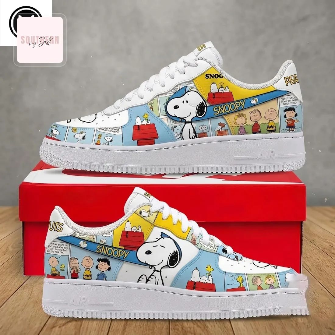 Snoopy Peanuts Custom Air Force 1 Sneakers