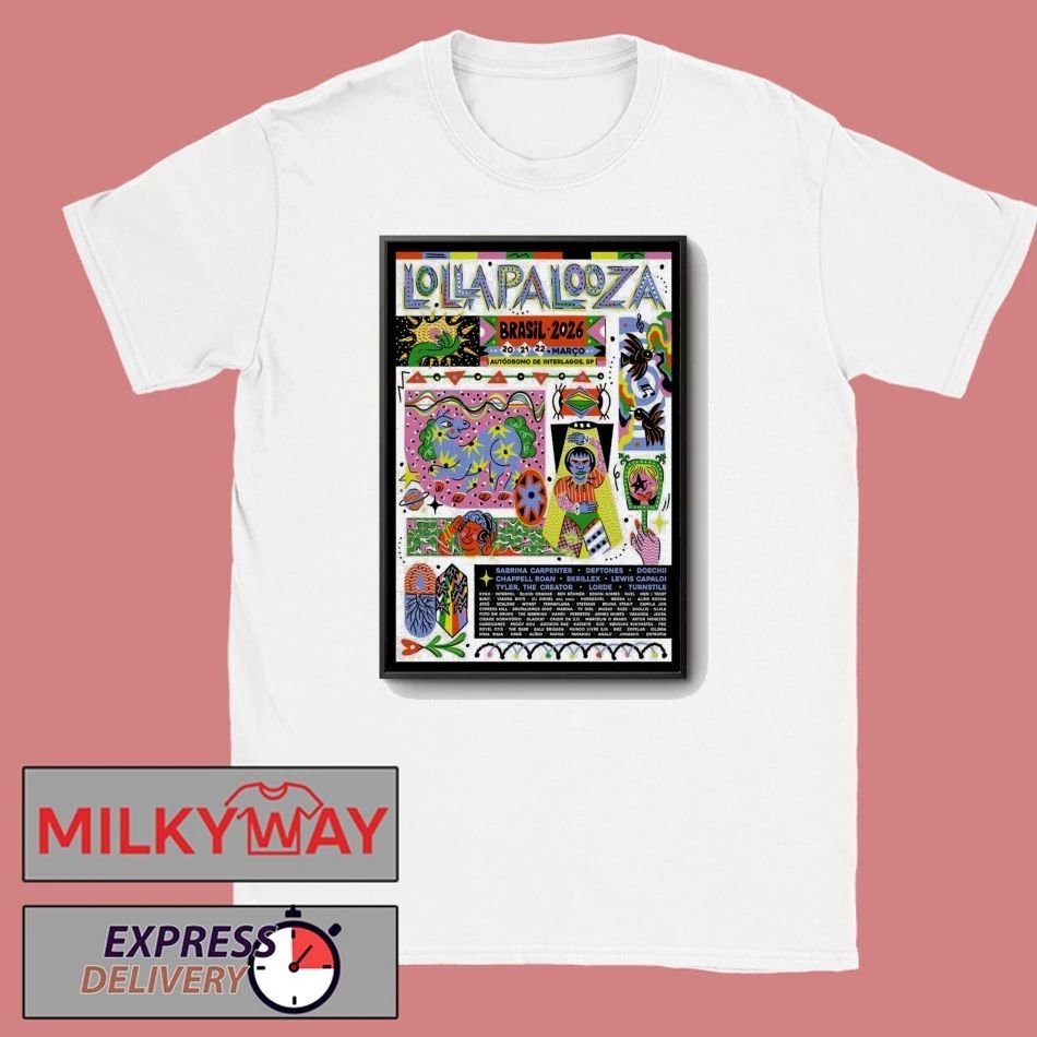 POSTER São Paulo Brazil Lollapalooza Mar 22 2026 shirt