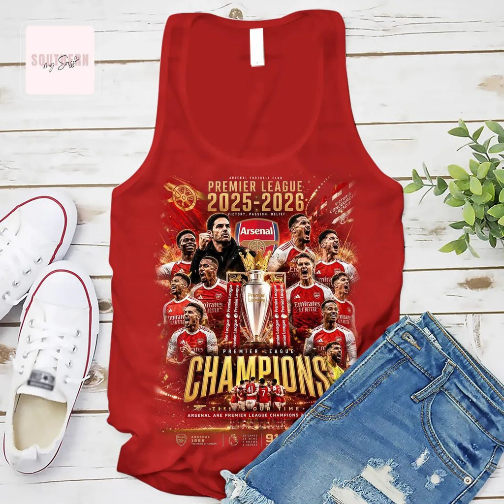 Arsenal Premier League Champions 2025-2026 Celebratory Fan Unisex T-Shirt
