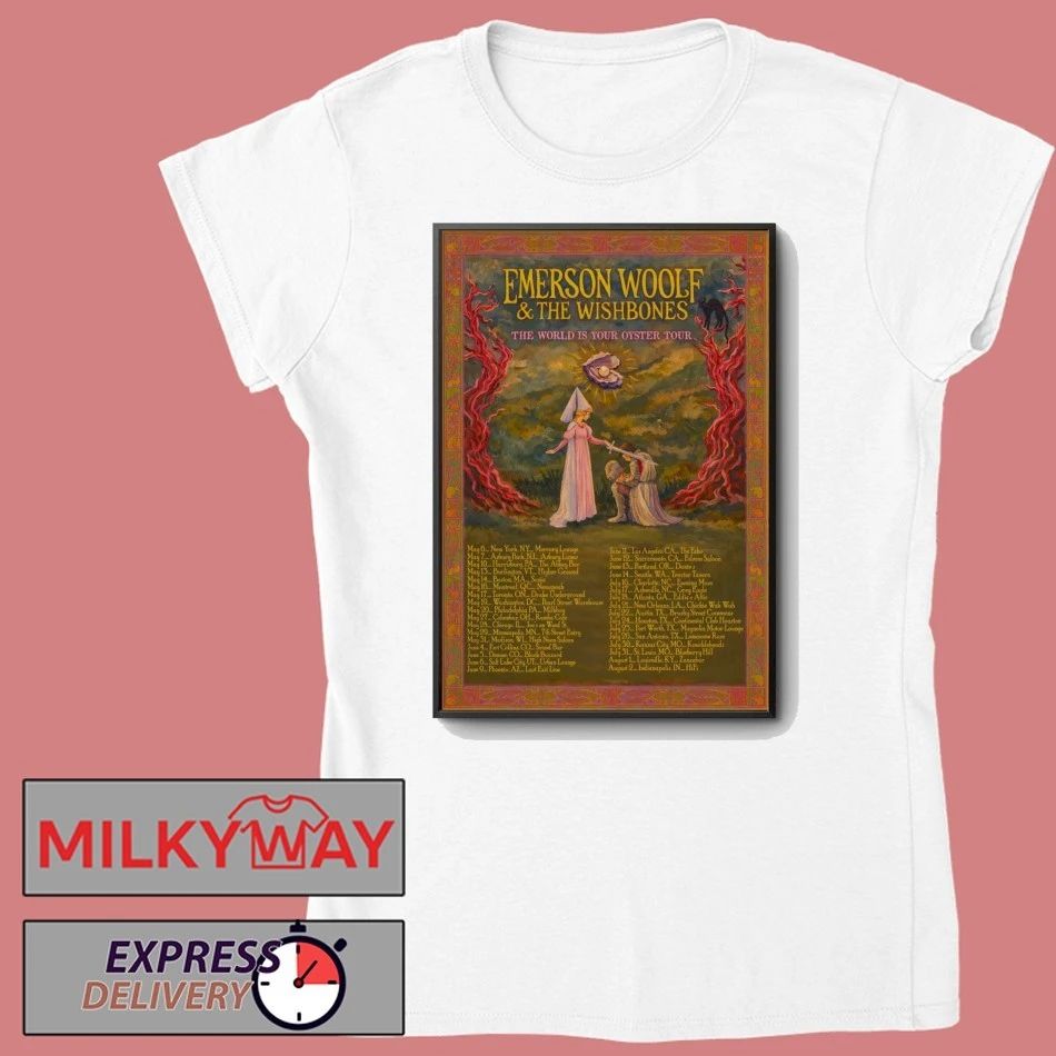 Emerson Woolf And The Wishbones The World Is Your Oyster Tour 2026 Poster shirt