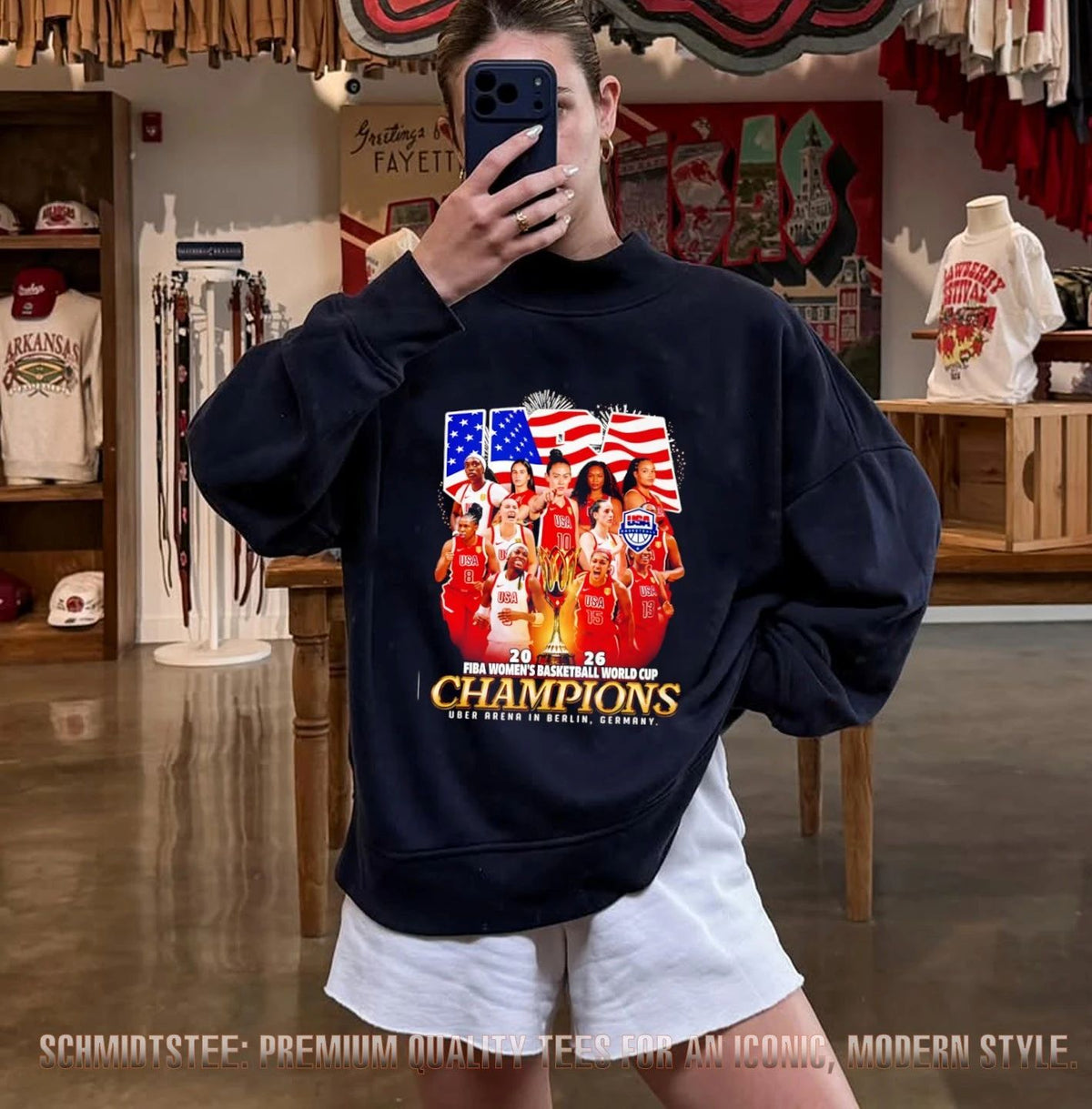 USA FIBA Women’s Basketball World Cup Champions 2026 Uber Arena In Berlin shirt