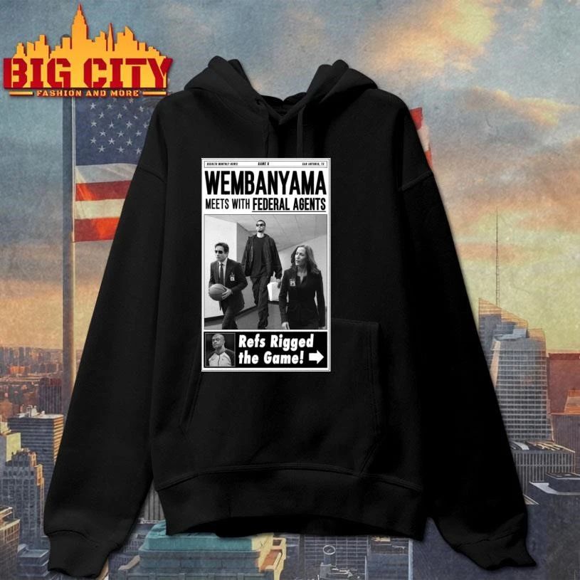Wembanyama X-Files Style Federal Agents San Antonio Basketball Shirt
