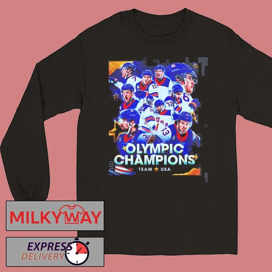 USA Men’s Olympic Hockey Team Winter Olympic Milano Cortina 2026 Gold Medal Champions T-Shirt