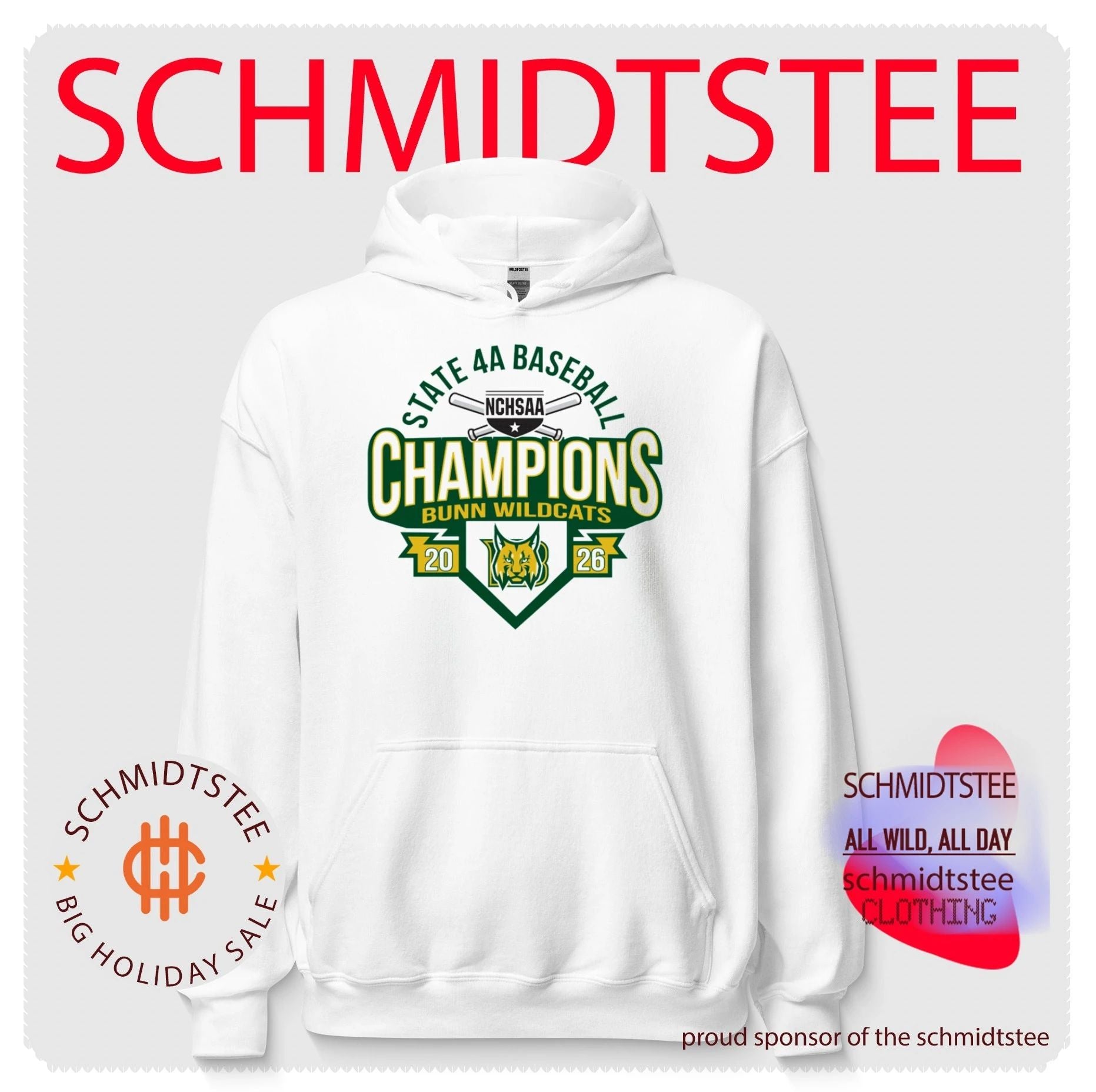 Bunn Wildcats 2026 NCHSAA State 4A Baseball Champions shirt