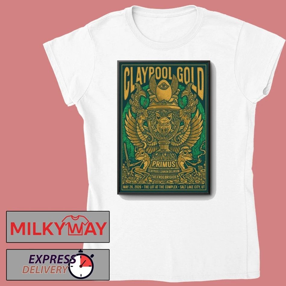 Primus Claypool Gold Tour In Salt Lake City UT On May 26 2026 Poster shirt