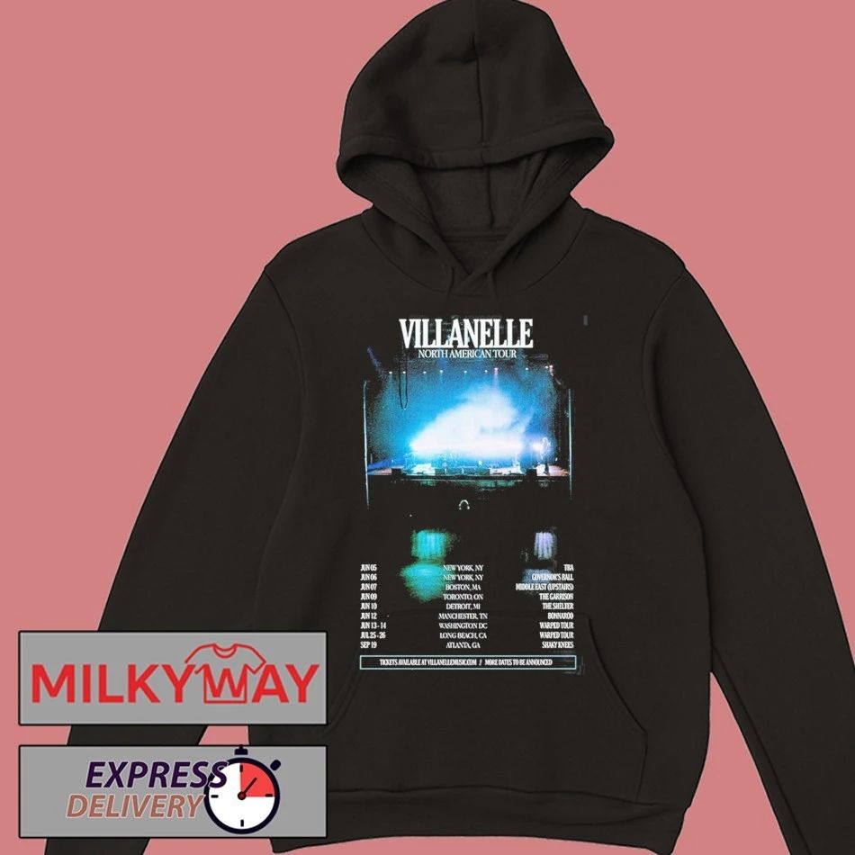 Villanelle North American Tour 2026 City Dates Two Sided T-Shirt