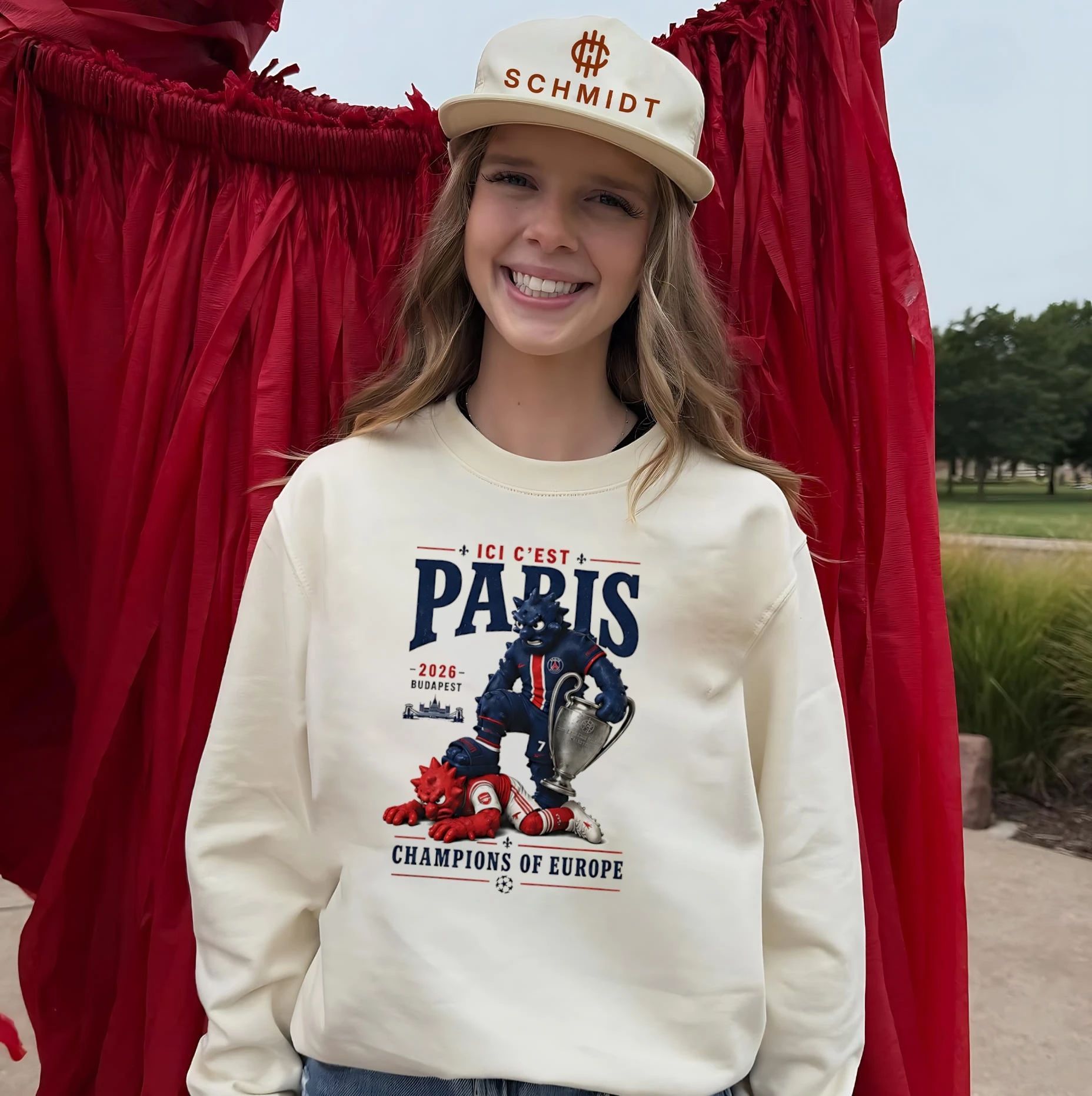 Ici C’est Paris 2026 Budapest Champions of Europe mascot shirt