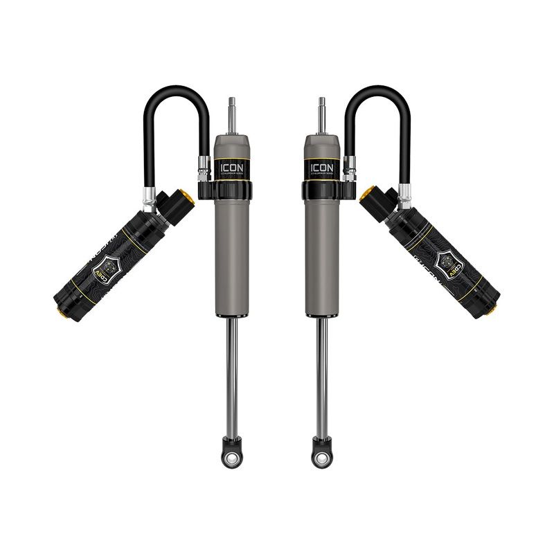 Icon 2.5 Remote Reservoir Shocks Front Pair for 2023-2024 Ford F250 Super Duty 4WD w/0-3″ lift w/o Tremor Package