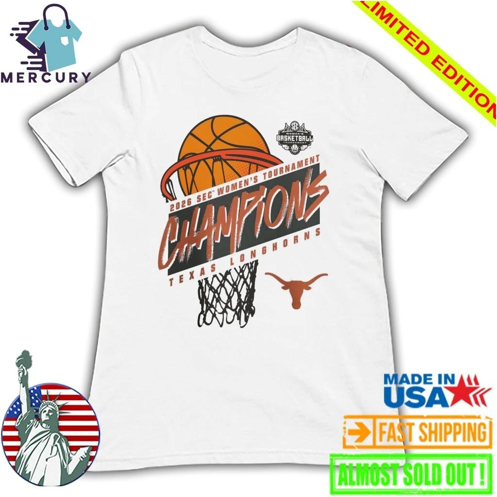 Texas Longhorns 2026 SEC Women’s Basketball Tournament Champions Logo Shirt