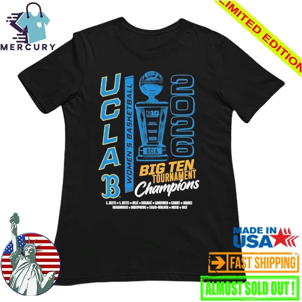 UCLA Bruins 2026 Big Ten Tournament Champions Trophy Shirt