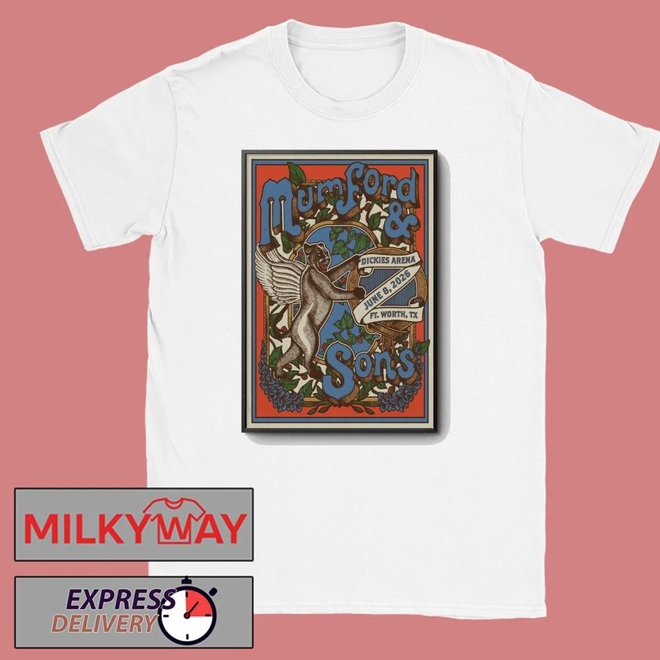 Mumford & Sons Prizefighter Tour at Dickies Arena Jun 8, 2026 Poster shirt