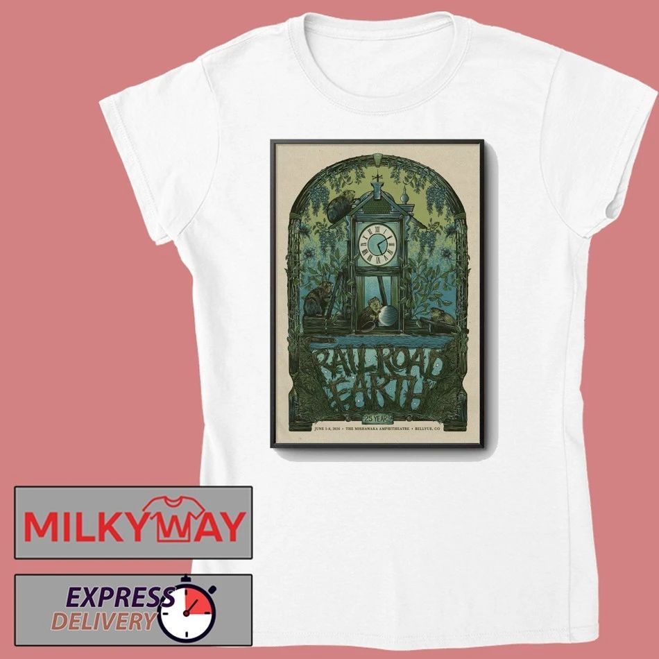 Railroad Earth Jun 5-6 2026 25th Anniversary Tour In Bellvue CO Poster shirt