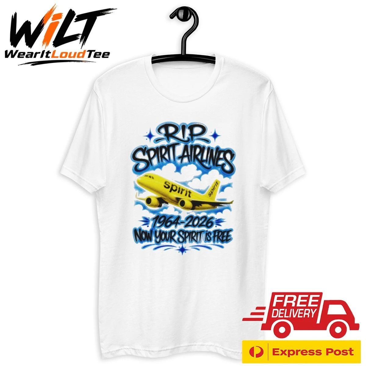 Rip Spirit Airlines 1964-2026 Now Your Spirit is Free Shirt