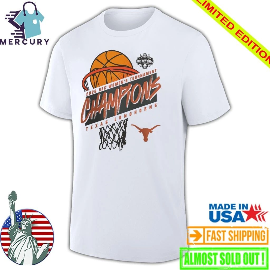Texas Longhorns 2026 SEC Women’s Basketball Tournament Champions Logo Shirt