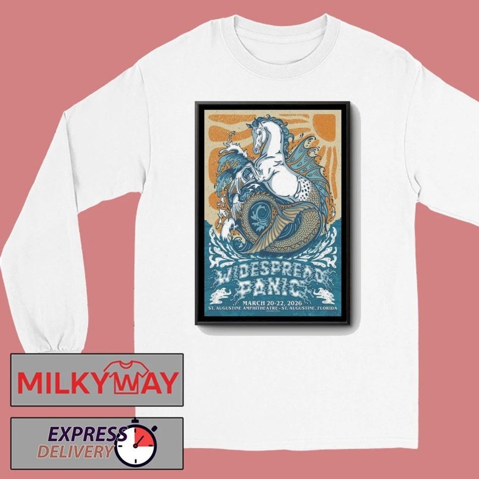Widespread Panic Concert Tour in Saint Augustine, FL 03 20-22 2026 Poster shirt