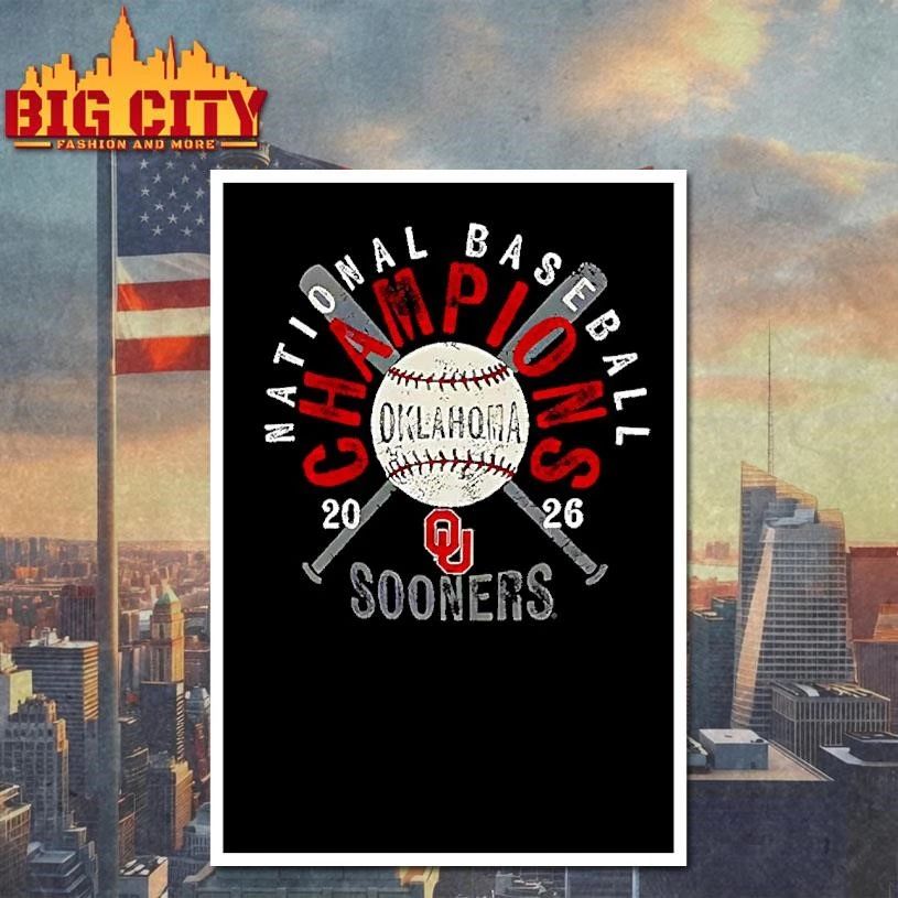Oklahoma Sooners 2026 Ncaa Baseball Mens College World Series Champions Distressed Shirt