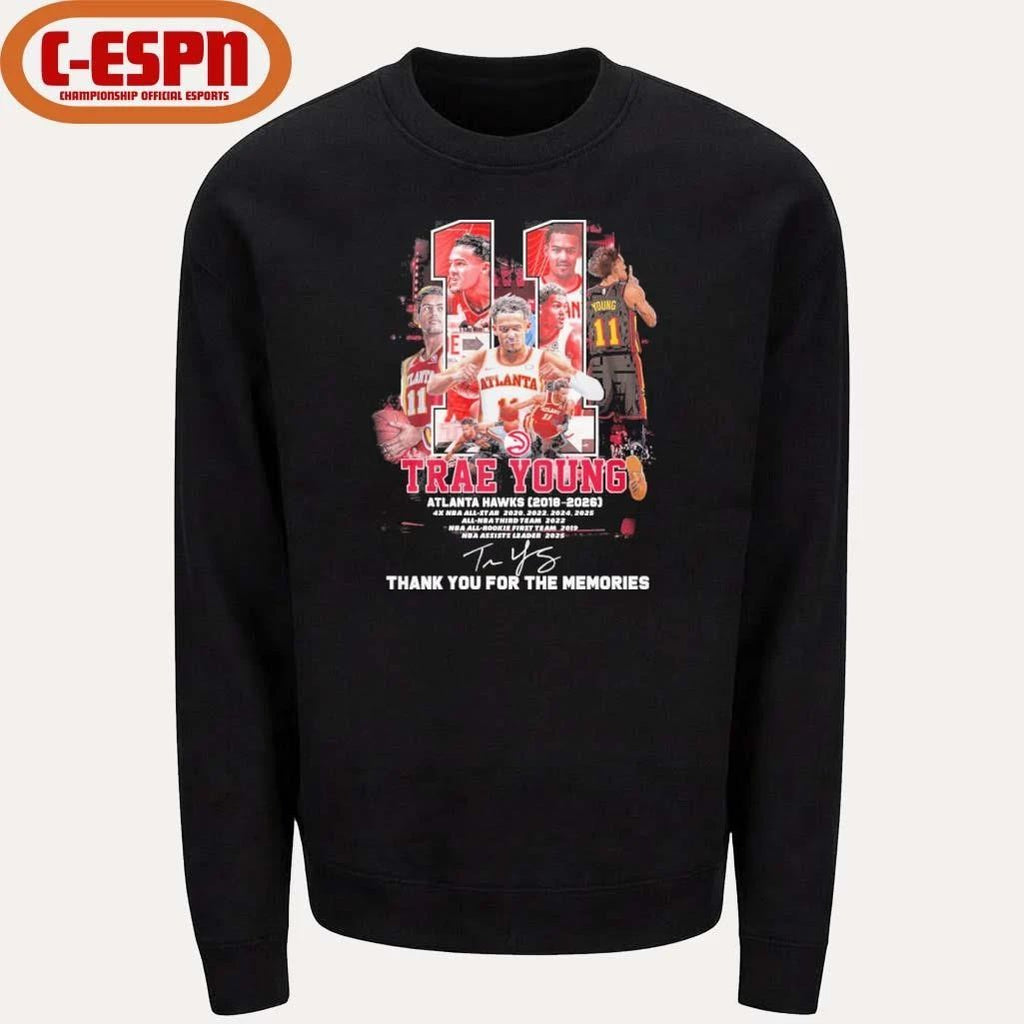 Trae Young Atlanta Hawks 2018-2026 Thank You Shirt