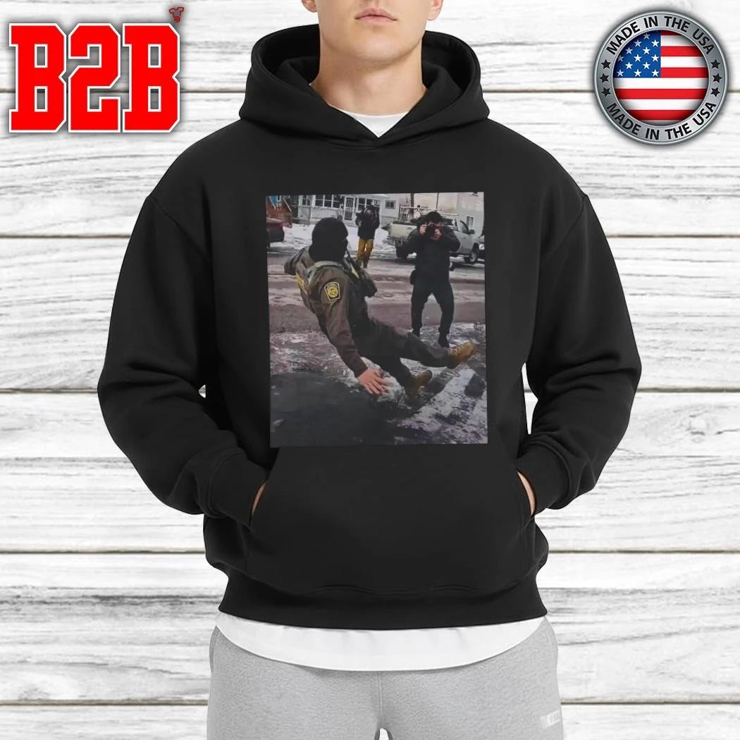 ICE Agent’s Epic Ice Slip Shirt