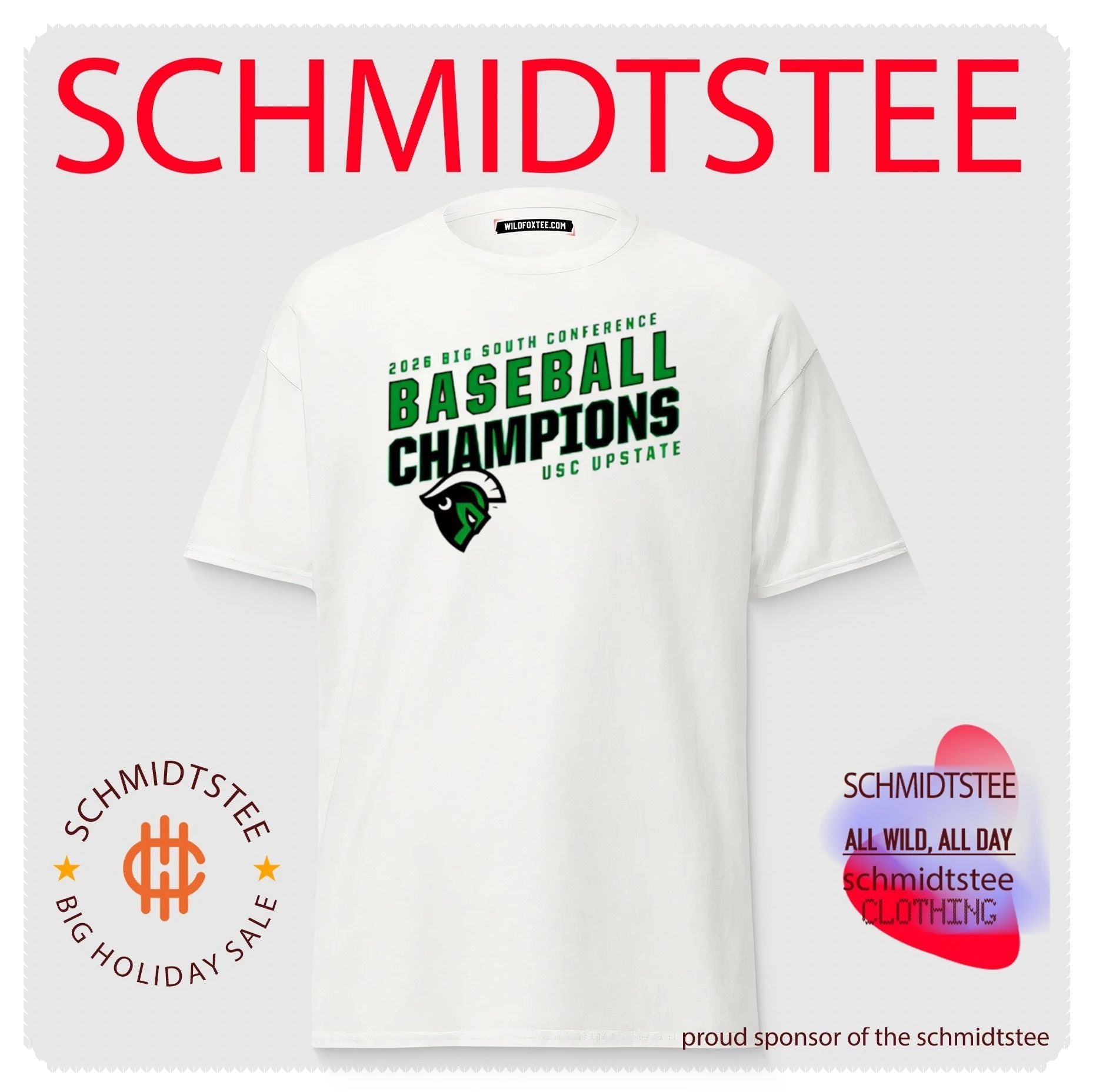 USC Upstate Spartans baseball 2026 Big South Conference Champions shirt