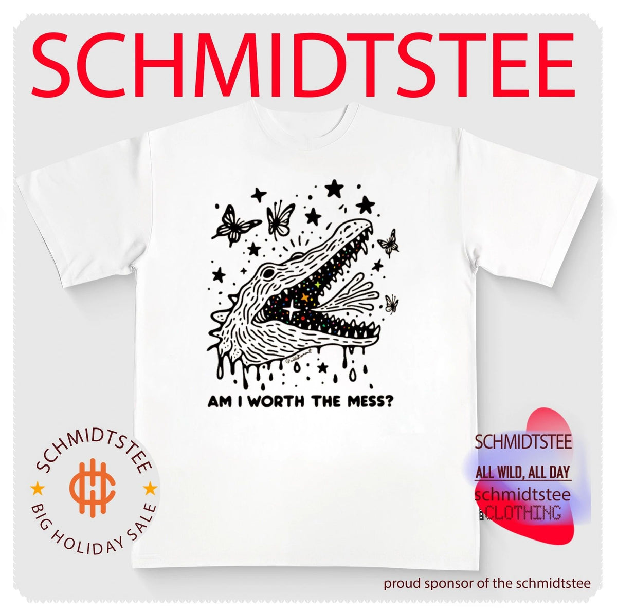 Am I Worth the Mess Alligator Cosmic Art shirt