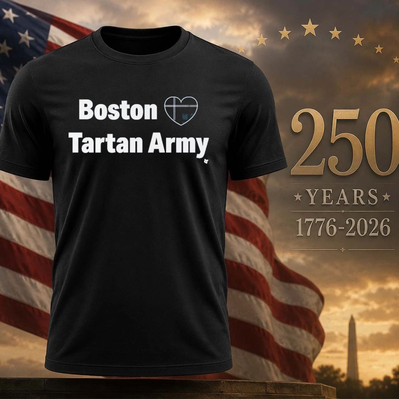 Boston Heart Tartan Army Shirt