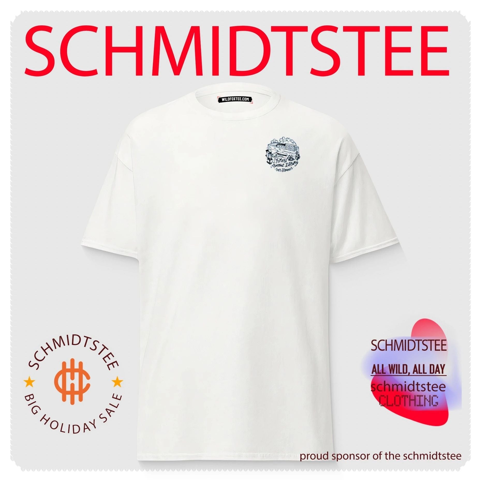 Des Moines Public Library Forest logo shirt