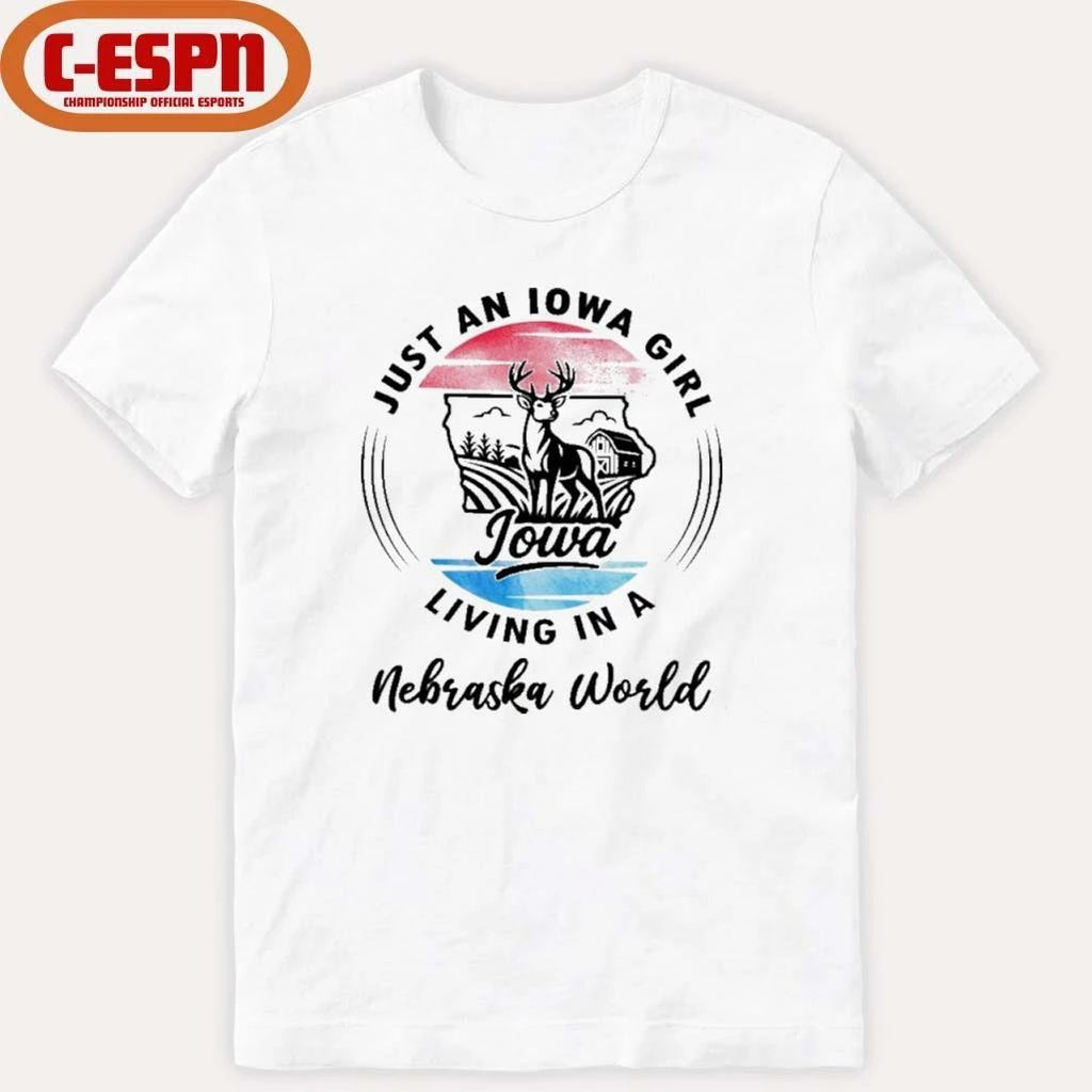 Reindeer Just An Iowa Girl Living In A Nebraska World Shirt