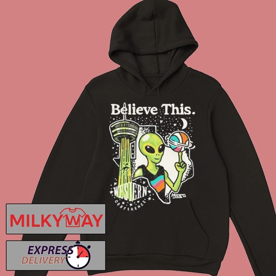 San Antonio Spurs Believe This Alien Western Conference 2026 Shirt