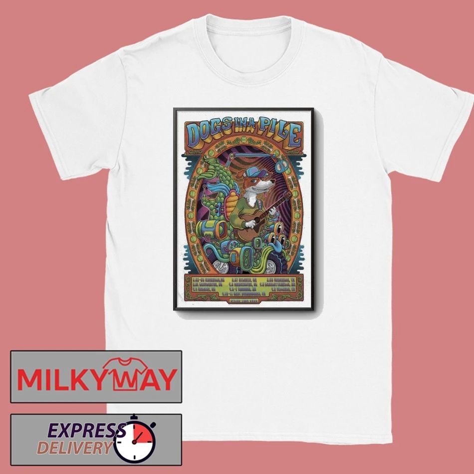 Dogs In A Pile Band Tour 2026 Poster shirt