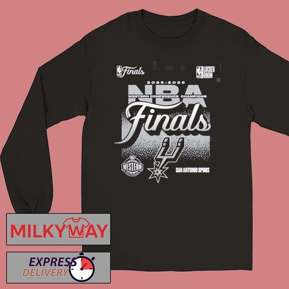 San Antonio Spurs Fanatics 2026 NBA Western Conference Champions Locker Room T-Shirt